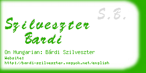 szilveszter bardi business card